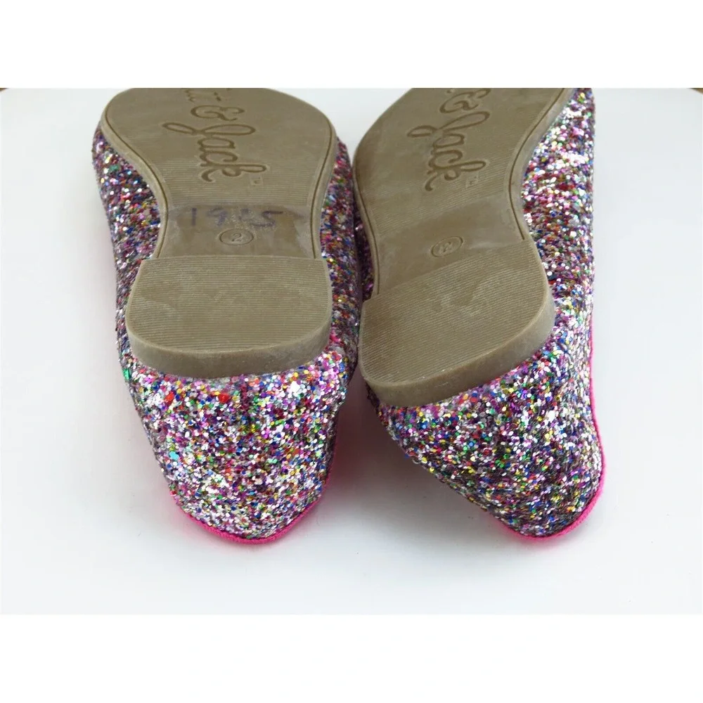 Cat & Jack Sz 2 Shoes Girls Youth Ballet Multicolor Synthetic Slip‎ On